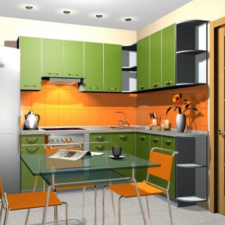 ऑरेंज-ग्रीन किचन (35 तस्वीरें): अपने खुद के हाथों, निर्देशों, फोटो और वीडियो ट्यूटोरियल के साथ हल्के हरे रंग के टन में एक किचन रूम कैसे बनाया जाए