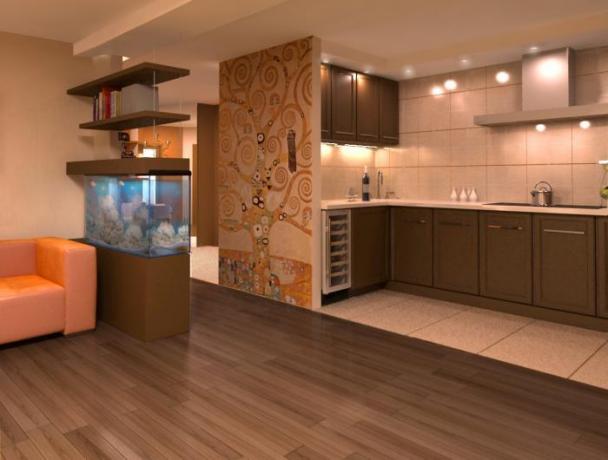 रसोई कमरे में रहने वाले डिजाइन