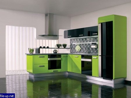 काले और हरे रंग की डिजाइन