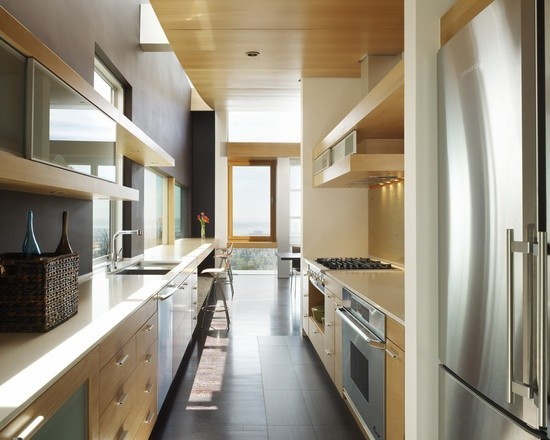 एक संकीर्ण रसोई का डिजाइन 8 वर्ग मीटर
