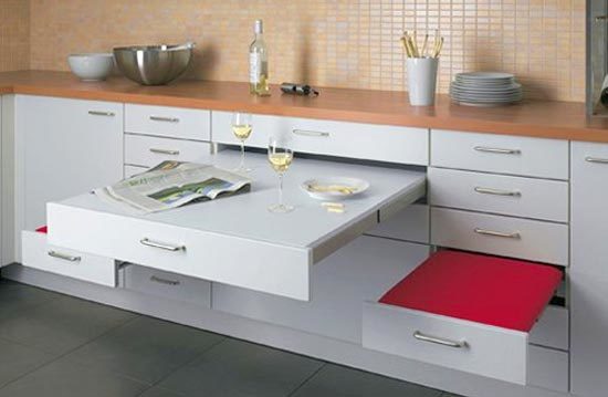 एक छोटे से रसोईघर के लिए रसोई फर्नीचर डिजाइन