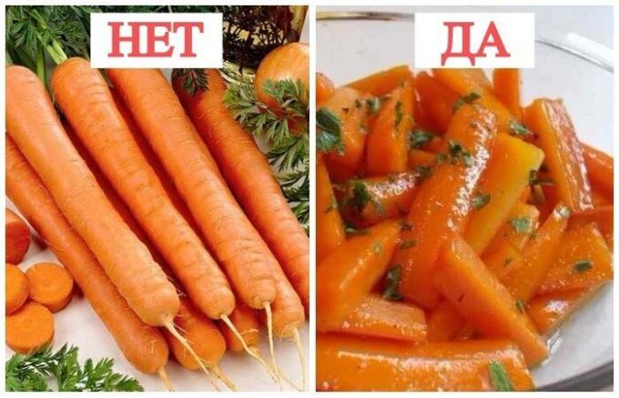 उबला हुआ गाजर अच्छा कच्चे हैं।